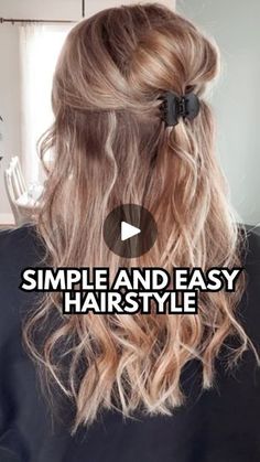 12K views · 984 reactions | Be sure to save this simple half up hairstyle 💁🏼‍♀️

Hi friends, I’m Mandi! 👋🏻 Think of me as your virtual hair bestie here to help you easily style, grow and strengthen your hair so you can fall in love with it again! 

Drop HAIR GOALS below for a 🆓 hair consult where I’ll make a personalized haircare regimen and routine recommendation for you specific to your hair type, needs and goals! 

Hugs + Happy Hair 🥂 

#easyhairstyles #easyhairstyle #easyhair #hairtrends #hairhacks #hairtutorials #hairtutorial #hairstyles #hairstyle | Easy Hair Tutorials | Hairstyles | Hair Growth Hair Clip Hairstyles Medium Length, Easy Styles For Long Hair, Work Hairstyles For Long Hair, Easy Claw Clip Hairstyles, Hair Clip Tutorial, Hair Clips Hairstyles, Easy Hair Tutorials, Claw Clip Hairstyles, Claw Clip Hairstyle