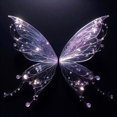 a purple fairy butterfly with lights on its wings