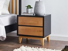 Cube Bedside Table, Bedside Table Black, Scandinavian Room, Diy Nightstand