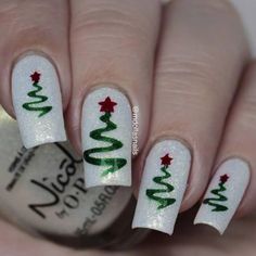 Tree Nail Art, Xmas Nail Art, Ribbon Tree, Christmas Nail Stickers, Finger Art, Nail Vinyls