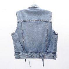 Denim Waistcoat, Denim Vests, Vest Coat, Fashionista Clothes, Solid Clothes, Denim Jacket Women, Plus Size Jeans, Streetwear Women, Denim Vest