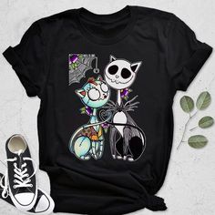 Halloween Jack Skellington And Sally Cat T Shirt Hoodie Sweater L98 available in T-shirt, hoodie, tank top, longsleeve, multi color and size S M L XL XXL 3XL 4XL 5XL. Shipping from the US. Easy 30 day return policy - Shop now! 6.1-ounce, 100% cotton .Double-needle neck, sleeves and hem; Roomy Unisex Fit. Ash is 99% cotton, 1% poly; Sport Grey is 90% cotton, 10% poly; Dark Heather is 50% cotton, 50% polyester .Decoration type: Digital Print. Made by Gildan Sally Cat, Nightmare Before Christmas Rings, Bonfire With Friends, Halloween Jack Skellington, Jack Skellington And Sally, Cat Skeleton, Halloween Jack, Jack And Sally, Halloween 2019