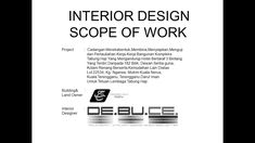 an instruction manual for interior design scope of work