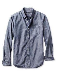 Heritage Chambray Shirt | Banana Republic Fashion Basics, Top Five, Our Legacy, Heritage Collection, Chambray Shirt, Basic Style, On A Budget, Chambray, Denim Button Up