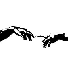 two hands reaching out to touch each other