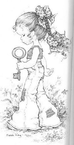 White Drawing, Digi Stamp, Holly Hobbie, Black And White Drawing, Digi Stamps