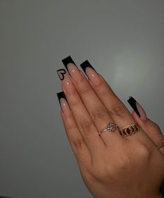 Black Acrylic Nails, Her Nails, Classy Acrylic Nails, Long Acrylic Nails Coffin