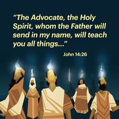 The Counselor, the Holy Spirit, whom the Father will send in My name, will teach you all things and remind you of everything I have told you.

~Jesus
(John 14:26)

#Bible #JesusQuotes The Advocate, Christian Things, Daily Bible Verse, Bible Verses Quotes Inspirational, Daily Bible