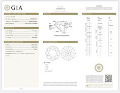 the back side of a diamond with measurements for each stone and its price label on it