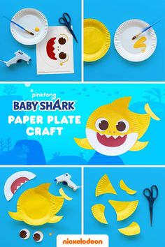 paper plate crafts for babies and toddlers to make with the baby shark craft kit