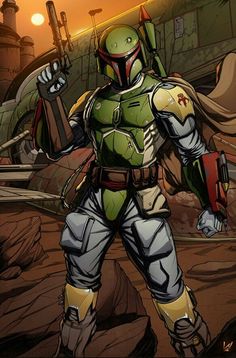 an image of a man dressed as boba fett from the animated star wars