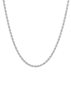 Crafted from durable sterling silver or 14-karat-gold plated sterling silver, this chain necklace can be worn as a singular or layered piece. 24" length Sterling silver or sterling silver with 14k-gold plate Made in Italy Rope Chain Necklace, Rope Chain, Gold Plated Sterling Silver, Womens Jewelry Necklace, Nordstrom Rack, Jewelry Necklace Pendant, Chain Necklace, Gold Plate, In Italy