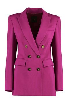 67% Viscose, 28% Polyamide, 5% Elastane Purple Blazer, Blazer Women, Italian Outfits, Womens Blazers, Breasted Blazer, Double Breasted Blazer, Covet Fashion, Black Blazers, Lapel Collar