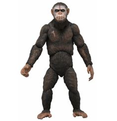 an image of a monkey that is in the middle of some action figure poses on a white background