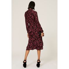 Black floral printed cotton (65% Rayon, 35% Silk). Lining (100% Polyester). Sheath. Mock neck. Long sleeves. Back zipper closure. 46.5" from shoulder to hemline. Rent The Runway, Closet Designs, Floral Printed, Ruffle Dress, Black Floral, Printed Cotton, Mock Neck, Floral Prints, Long Sleeves