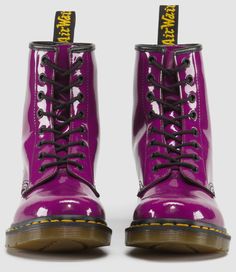 A unique interaction of the classic Dr Martens 1460 boot. Its instantly recognizable DNA looks like this: 8 eyes, classic Dr. Martens Smooth leather, grooved sides, a heel-loop, yellow stitching, and a comfortable, air-cushioned sole. Built on the iconic Dr. Martens air-cushioned sole, which is oil and fat resistant with good abrasion and slip resistance Use Dr. Martens' Wonder Balsam to keep your boots clean, protect the leather, and keep it soft and supple Dr. Martens run true to US size with Patent Boots, Boots Uk, Thick Socks, Extra Room, Dr. Martens Boots, Dr. Martens, On Shoes, Smooth Leather, Combat Boots