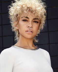 Short Curly Mullet, Curly Mullet Hairstyle Women, Short Mullet, Curly Mullet, Haircut Curly, Short Curly Haircuts, Sassy Hair