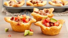 small cupcakes filled with meat and veggies