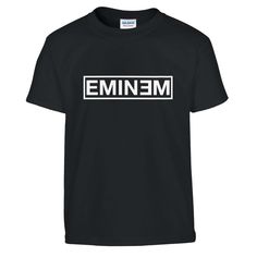 a black t - shirt with the word emiem printed on it in white letters