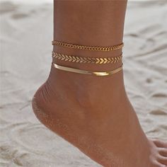 Item Type: Anklet Material: Metal Metals Type: Copper Alloy Gender: Women Style: Bohemian Shape Pattern: Geometric Fine or Fashion: Fashion Package Includes: 1 x Anklet Star Anklet, Crochet Barefoot Sandals, Summer Beach Jewelry, Anklets For Women, Beaded Ankle Bracelets, Foot Bracelet, Leg Chain, Beaded Ankle, Heart Anklet