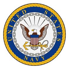 the united states navy seal with an eagle on it's side and rope around it