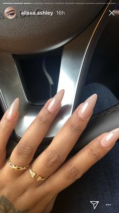 Neutral Nails Rhinestones, American Almond Nails, Glazed Nails Black Women, Square Natural Acrylic Nails, Elegant Nails For Dark Skin, Simple Gel X Nails Almond, Full Set Nails Acrylic Almond, Sheer Almond Nails, Neutral Almond Acrylic Nails