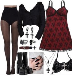 Summer Goth Outfits Casual, Subtle Goth Outfit, Alt Goth Outfits, Grunge Alternative Fashion, Goth Outfit, All Jeans, Grunge Goth, Swaggy Outfits, Gothic Outfits