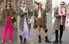 Style Olive Drab & Army Green Clothing With These Unexpected Colors How To Dye Clothes, Green Color Combinations, Olive Jacket