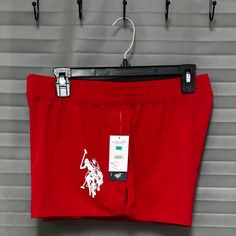 New With Tags U.S Polo Assn. Women Shorts Size Xl Red Any Questions Please Message Me Thanks Red Shorts With Elastic Waistband For Loungewear, Red Loungewear Shorts With Elastic Waistband, Red Elastic Waistband Shorts For Loungewear, Red Athletic Shorts For Loungewear, Red Shorts For Loungewear, Red Short Bottoms For Loungewear, Red Lounge Shorts, Red Short Leg Bottoms For Loungewear, Red Loungewear Shorts