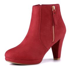 Shop Allegra K for side zipper low platform chunky heel ankle booties you are looking for, get more women's chunky heel for yourelf. Order now! Free Returns! Casual Halloween, Heeled Chelsea Boots, Chunky Heel Ankle Boots, Buckle Ankle Boots, Womens Chunky Heels, Shoes Boots Ankle, Platform Block Heels, Block Heel Ankle Boots, Block Heel Shoes