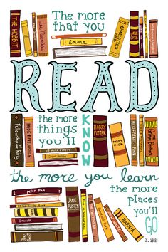 the words read are surrounded by books