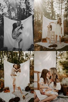 "Mother and child embrace in a dreamy #mommyandmephotoshoot surrounded by #orangesandflowers in #ocalaflorida. The warm colors and natural setting create a serene atmosphere, perfect inspiration for photographers and a heartwarming #mothersdaygiftidea. #motherhoodphotography #whitesheetphotos #familyphotography #bondingmoments #preciousmemories #photographyinspiration #beautifulbackdrops #scenicbeauty" White Sheet Backdrop, Sheet Backdrop, Mommy And Me Photoshoot, Fall Photo Props, Beauty Of Motherhood, Eleven Eleven