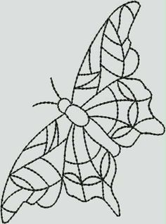 a drawing of a butterfly with lines on it's wings and the back end of its wing