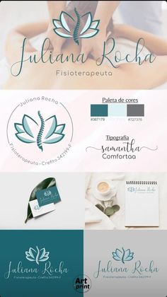 the logo and business card design for an organic cosmetics company, featuring two hands on top of