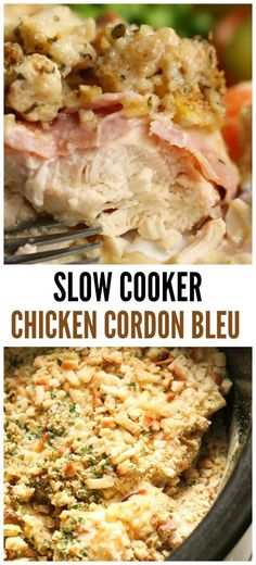 slow cooker chicken cordon bleu is an easy and delicious side dish