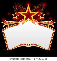 an image of a sign with stars on it - miscellaneous objects / arts crafts print templates