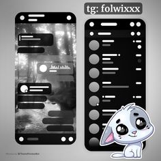 an image of a cartoon character next to a cell phone with the text'follow mixx'on it