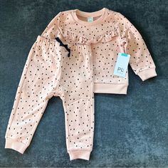 This Set Is New With Tags. It’s 60% Cotton And 40% Polyester. Baby Sweater, Month Colors, Baby Sweaters, Sweater Set, Baby Pink, Matching Sets, 12 Months, Kids Shop, Size 12