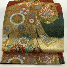 Japanese Kimono SILK Fukuro OBI, Gold thread/Foil,Birds, Ribbon, L14'2"..3134 | eBay Belt Kimono, Japanese Obi, Kimono Japanese, Paper Case, Folding Paper, Kimono Pattern, Obi Belt, Japanese Textiles, Japanese Silk