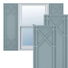 three different types of windows with the same window pane and one side open, all in