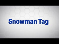 the words snowman tag on a white background