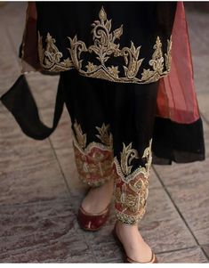 New Trouser Design, Latest Trouser Design, Palazzo Designs, Embroidery Suits Punjabi, Bridal Dresses Pakistan, Gota Work