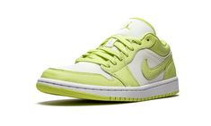 Womens Air Jordan 1, Lime Green Shoes, Womens Air Jordan, Vapour Max Nike, Wmns Air Jordan 1, Air Jordans Women, Low Top Jordans, Nike Sacai, Low Air Jordan 1