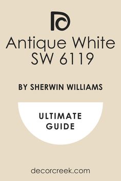 Antique White by Sherwin Williams | Ultimate Guide Sherwin Williams Antique White, Sherwin Williams Amazing Gray, Sherwin Williams Color Schemes, Sherman Williams, Painting Trim White