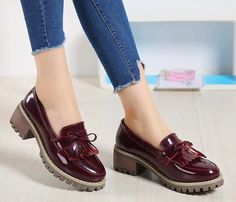 Candy Flat – Ultra Seller Shoes Preppy Shoes, Casual Leather Shoes, Lace Up Flats, Oxford Heels, Women Oxford Shoes, High Heel Pumps, Work Shoes, Womens Oxfords, Womens High Heels