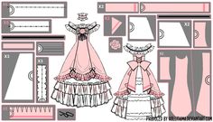 the paper doll is designed to look like a dress