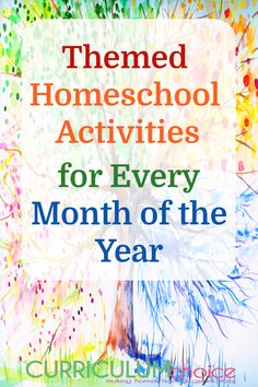 a tree with the words, homeschool activities for every month of the year