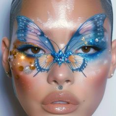 Occasion Makeup, Butterfly Makeup, Media Makeup, Prom Eye Makeup, Drag Makeup, Unique Makeup, Fairy Makeup, Dope Makeup, Edgy Makeup