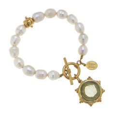 Clear Susan Shaw, Bee Bracelets, Coin Earrings, Coin Pearls, Freshwater Pearl Bracelet, Glass Bracelet, Pretty Bracelets, Venetian Glass, 24kt Gold