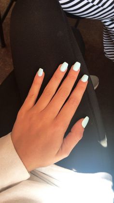 Nails Round, Acrylic Nail Shapes, Diy Acrylic Nails, Blue Acrylic Nails, Short Coffin Nails, Classy Acrylic Nails